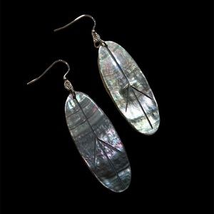 Hand crafted Long Leaf Shell Earrings